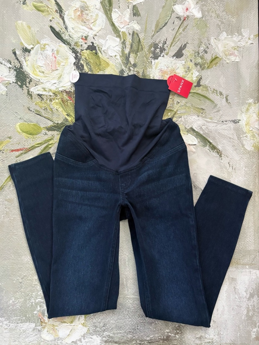 SPANX Navy Maternity Skinny Jeans
